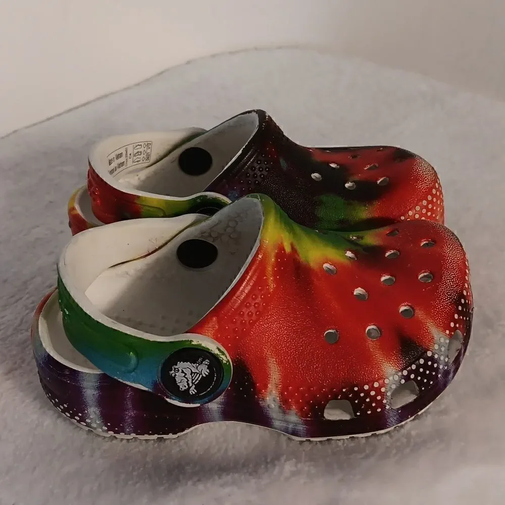 Crocs Rainbow Tie Dyed Infant Shoes